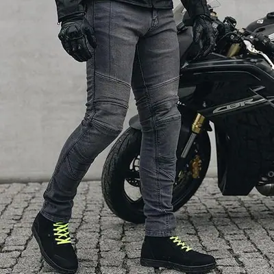 Vīriešu motocikla džinsi Rusty stilā