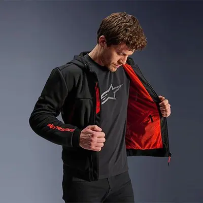 Alpinestars Chrome Air Sport moto sporta jaka ar kapuci